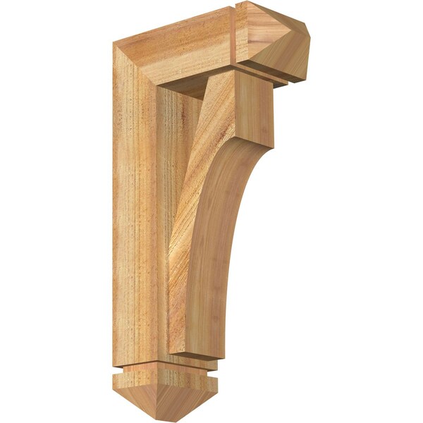 Ekena Millwork Westlake Arts and Crafts Rough Sawn Bracket w/ Offset Brace, Western Red Cedar, 6"W x 14"D x 26"H BKT0604X14X26WTL03RWR - main